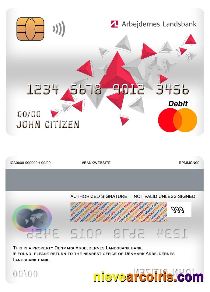 Denmark Arbejdernes Landsbank bank master debit card